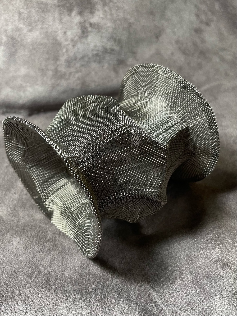 Sculptural Metallic Mesh Bracelet